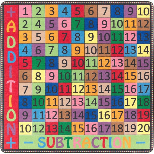 Flagship Carpets, Inc. Addition/Subtraction Rug, 4'x4', Multi-FCIFE10314A