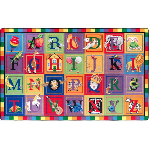Flagship Carpets, Inc. Alphabet Rug, 10'9x13'2, Multi-FCIFE11158A