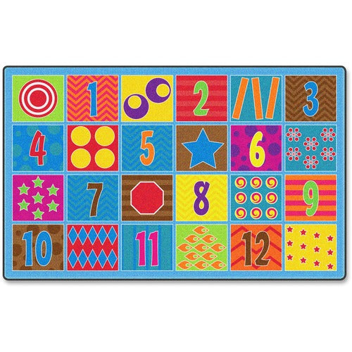 Flagship Carpets, Inc. Counting Fun Numbered Rug, 7'6x12', Multi-FCIFE33644A