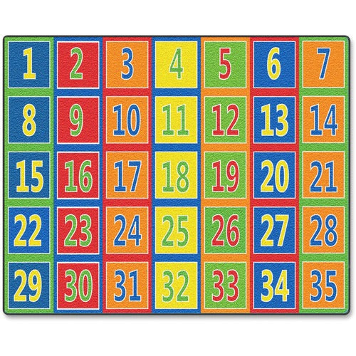 Flagship Carpets, Inc. Numbered Row Rug, 123's, 7'6x12', Multi-FCIFE37644A