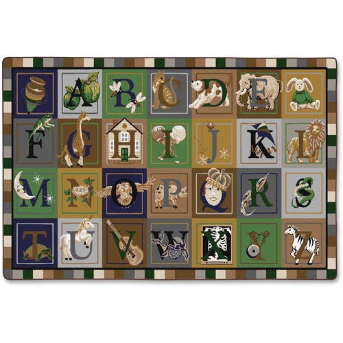 Flagship Carpets, Inc. ABC Blocks Rug, Tranquility, 7'6x12', Multi-FCIFM17344A