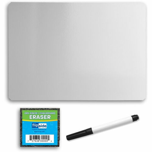 Flipside Products Dry Erase Board Set, 9-1/2"x12", 12/PK, White-FLP21003