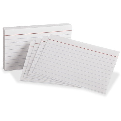 Oxford Index Cards, Ruled Front, 3"x5", 300/PK, White