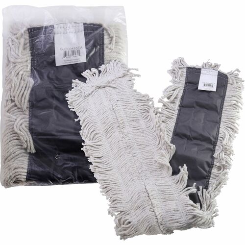 Genuine Joe Dust Mop Refill, Cotton, Disposable, 48"x5", Natural-GJO00485