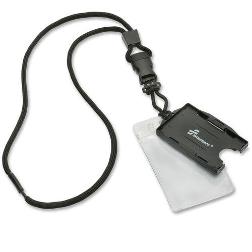 SKILCRAFT ID Card Holder, 36" Lanyard, 1 Dozen, BK