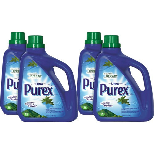 Dial Corporation Ultra Purex Liquid Detergent,1.17Gal.,Mountain Breeze,4/CT
