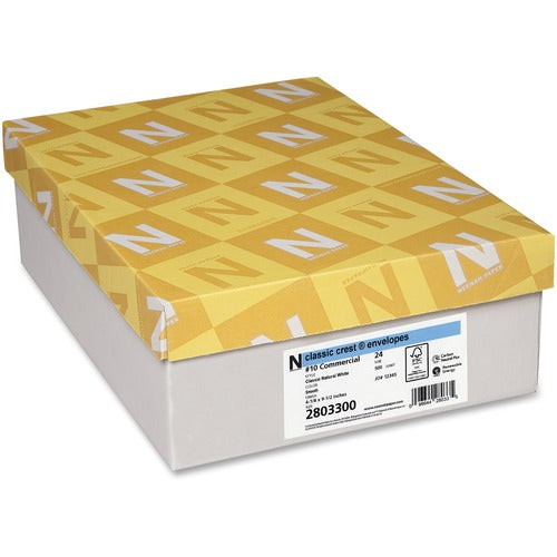 Neenah Paper Inc Commercial Envelopes, No. 10, 4-1/8"x9-1/2", 500/BX, WE