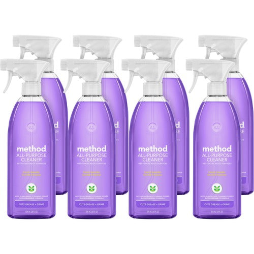 Method Products Cleaner Spray,All-Purpose,French Lavender,28oz,8/CT,Lavender