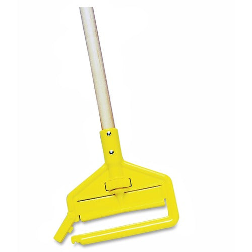 Rubbermaid Commercial Products Invader Side Gate Handle, 60", Hardwood, 12/CT, Yellow