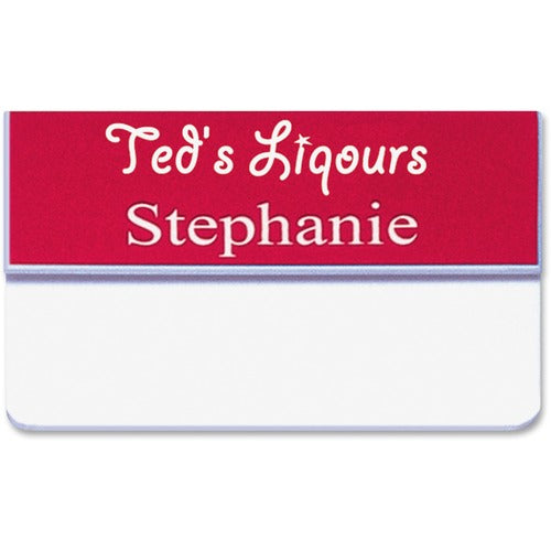 Shachihata Inc Pocket Name Badge w/Logo, 1"x3", Ast