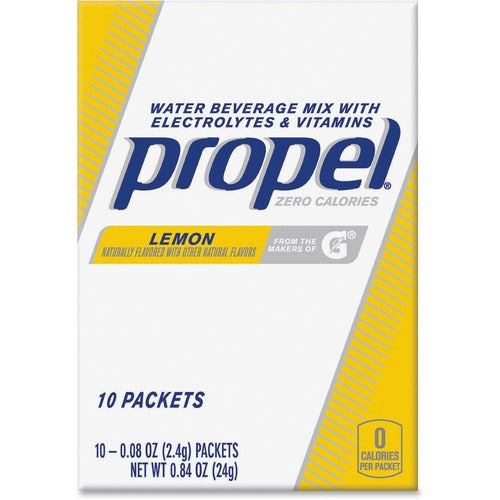 Quaker Foods Propel Powder Packs, 0.08oz, 120/CT, Lemon/YW