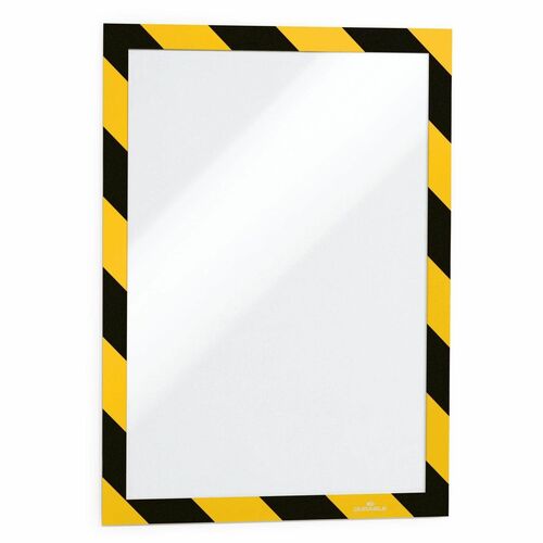Durable Office Products Self Adhesive Frame, Ltr, Yellow/Black