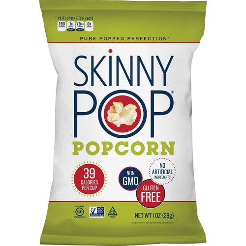 Skinny Pop Popcorn Popcorn, Cholesterol-Free, 1 oz, 12/CT, Multi