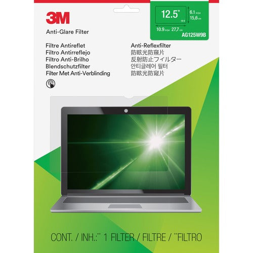 3M Anti-glare Filter, f/12.5" Wide-screen Laptops, 16:9, Clear