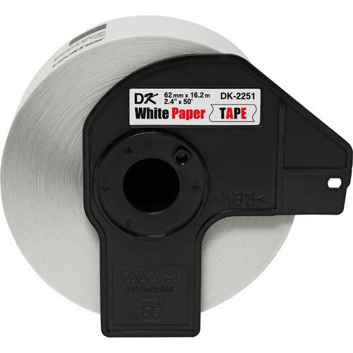 Brother Label Tape Roll, Continuous, 2-2/5"Wx50'L, BK/RD on WE
