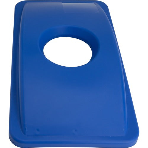 Genuine Joe Recycle Bin Lid,w/Rnd Hole,23-Gal,20-1/2"x11-3/4"x3",BE-GJO98219