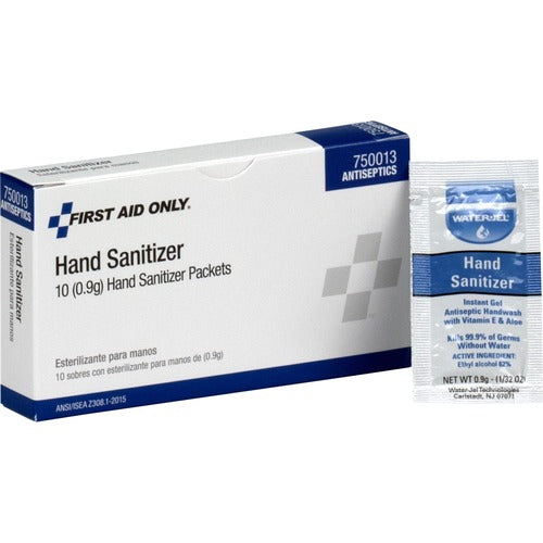 First Aid Only, Inc Hand Sanitizers Packets, 10/BX, WE-FAO750013