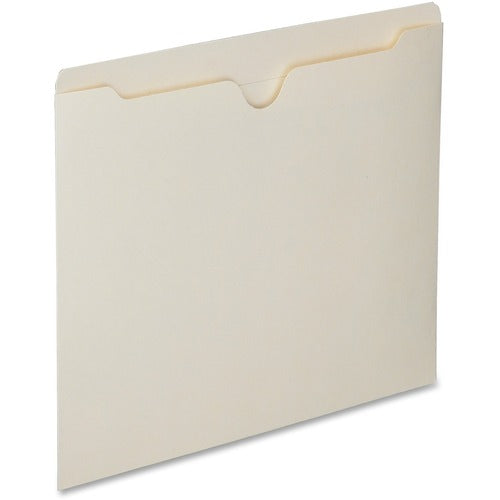 SKILCRAFT File Jackets, 1/2" Cut, Ltr, 100/BX, Manila