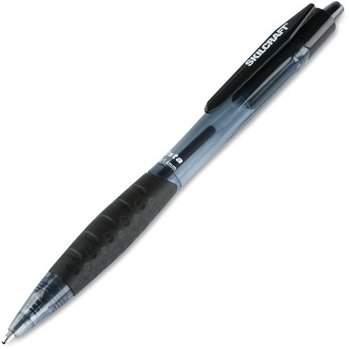 SKILCRAFT Ballpoint Pen, Refillable, 1.4mm, 1 Dozen, BK