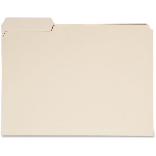 SKILCRAFT File Folders, 11pt, 1/3 Cut, Ltr, POS1, 50/BX, Manila