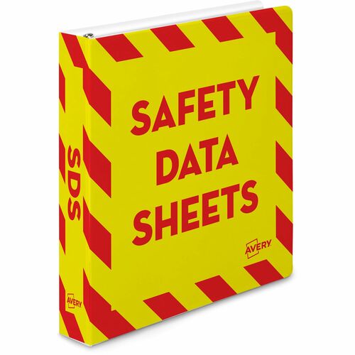 Avery SDS Binder,1-1/2" Cap,11-3/16"Wx2-2/3"Dx11-5/8"H,Red/Yellow