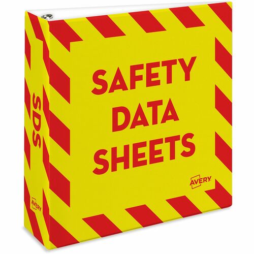 Avery SDS Binder,3" Cap,11-3/16"Wx2-2/3"Dx11-5/8"H,Red/Yellow