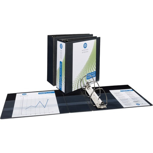 Avery View Binder, 4" Capacity, 11"x8-1/2", 3/BD, BK