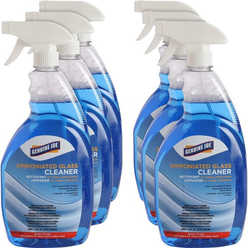 Genuine Joe Glass Cleaner,Conc,Portion Control Bottle,32 oz,6/CT,DBE-GJO99669CT