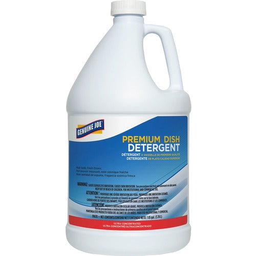 Genuine Joe Dish Detergent, Concentrated, 1 Gallon, Blue-GJO99678