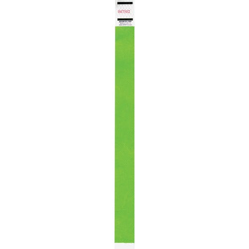 Advantus Corp. Wristbands, Tyvek, Seq Numbered, 500/PK, Neon Green