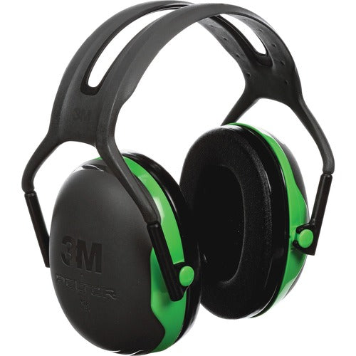 3M Earmuffs, 22 dB, 4-2/5"Wx5-3/5"Lx8-1/10"H, BK/GN