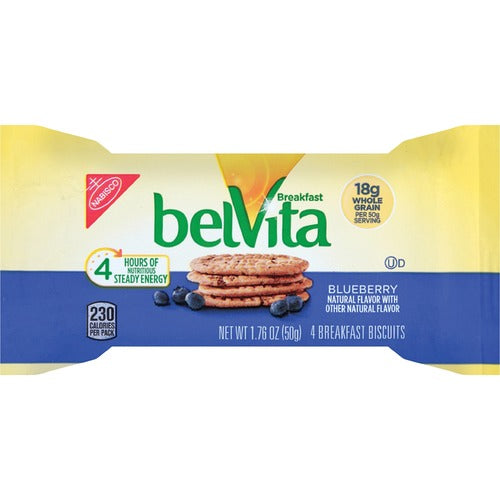 Mondelez International Breakfast Biscuits, Blueberry, 1.76 oz., 8/BX, Multi