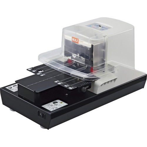 Max USA Electronic Stapler, 100-Sht Capacity, 9"Wx15"Lx8"H, GY/BK