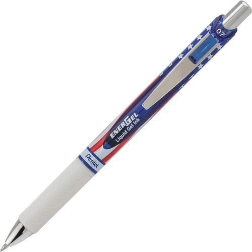 Pentel Liquid Gel Pens, Stars/Stripes, .7mm, BK/Ink