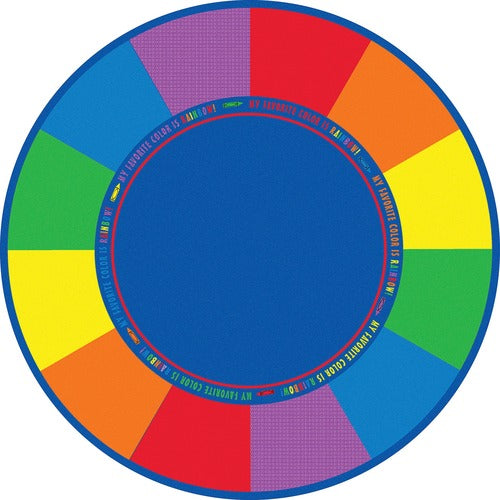 Flagship Carpets, Inc. My Favorite Color Rug, Round, 6', Multi-FCIFE40127A