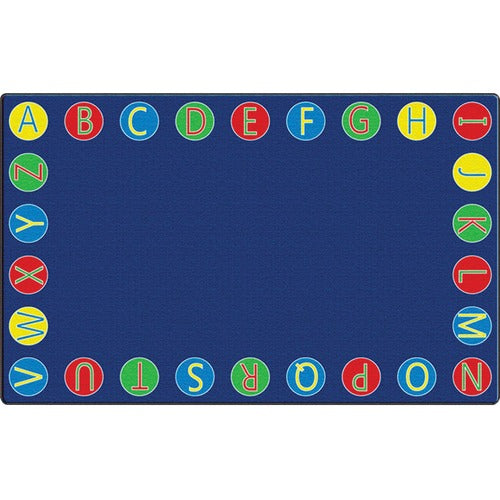 Flagship Carpets, Inc. Alphabet Circles Rug, Rectangle, 129"Wx158"Lx1/2"H, Multi-FCIFE40558A