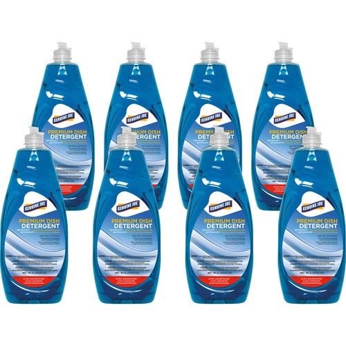 Genuine Joe Dish Detergent,Concentrated,Squeeze Bottle,38 oz,8/CT, Blue-GJO99679CT