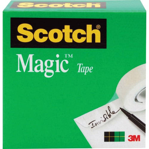3M Magic Tape, 3" Core, 1"x2592", 12/PK, Transparent