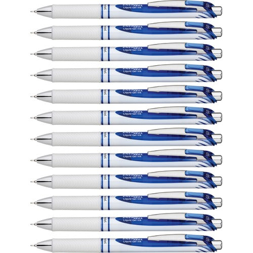 Pentel Gel Pen,Retractable/Refillable,Needle Tip,0.5mm,1 DZ,BE Ink
