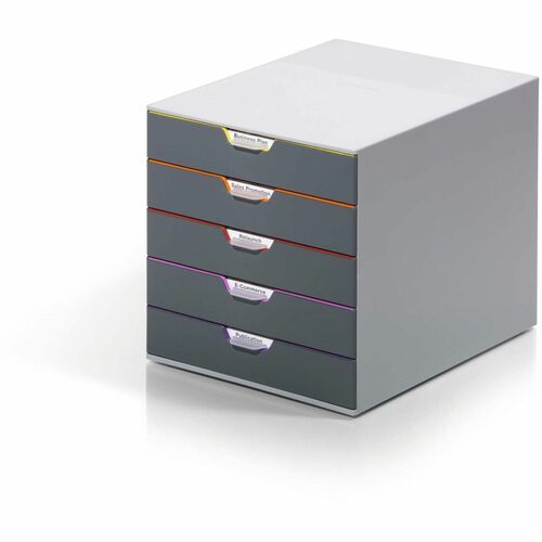 Durable Office Products Drawer Box, White Drawers, 11-1/2"Wx14"Dx11"H, Multi