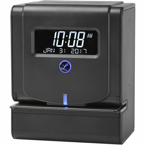 Lathem Time Clock, Thermal Print, 6"Wx8"Lx9-3/4"H, Black