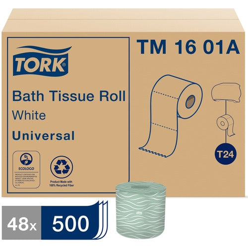 TORK BathroomTissue,2-Ply,500SH/RL,4"x156.25ft,48RL/CT,White