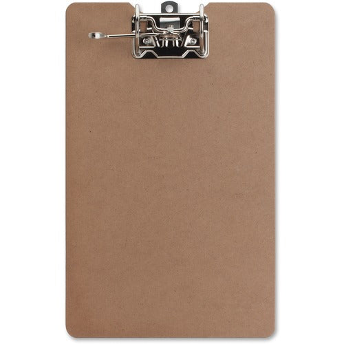 Business Source Clipboard,w/Metal Lever,2" Cap,9"x14.5"x0.118",Brown