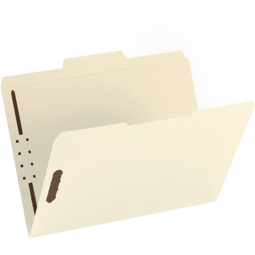 Business Source Fastener Folder,w/2-Ply Tab,2 Fstnr,1/3 Tab,Ltr,50/BX,MA