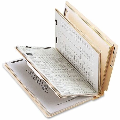 Business Source Classification Folders,w/Fasteners,2 Dividers,Ltr,10/BX,MLA