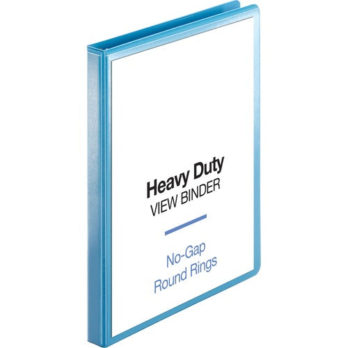 Business Source View Binder, Round Ring, 1/2" Cap, Letter-size, Light Blue