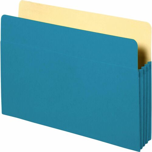 Business Source Accordion Pocket,3-1/2" Exp,11-3/4"x9-1/2",Blue