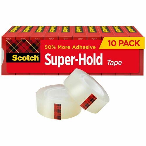 3M Tape, Extra Adhesive, 3/4"x1000", 10 Rolls/PK, Clear
