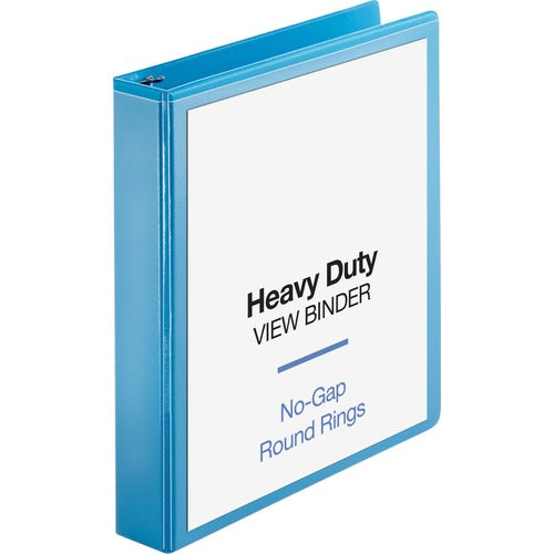 Business Source View Binder, Round Ring, 1-1/2" Cap, Letter-size, Light Blue