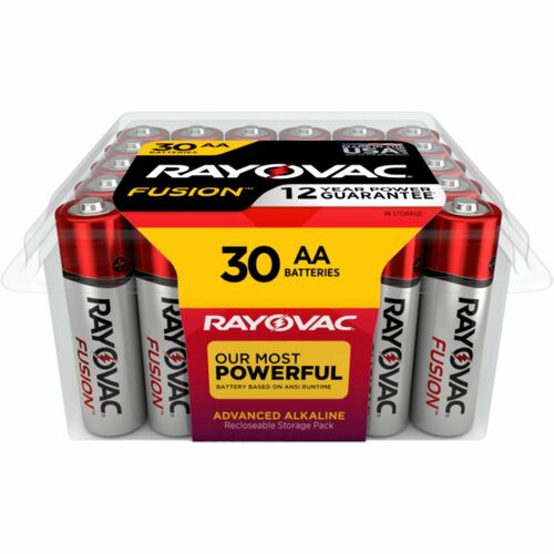 Rayovac Corporation Alkaline Batteries, AA Fusion, Pro Pack, 30/PK, RDSR